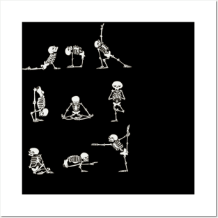 Skeleton Yoga Sport Funny Posters and Art